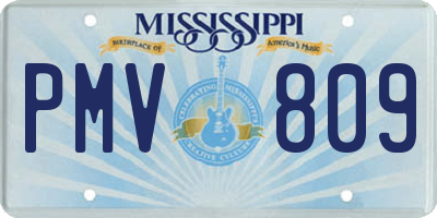 MS license plate PMV809