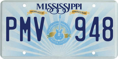 MS license plate PMV948