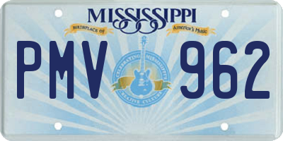 MS license plate PMV962