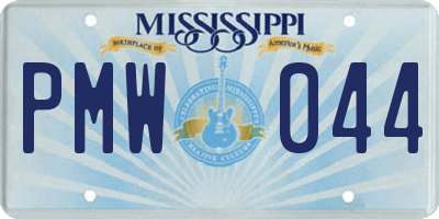 MS license plate PMW044