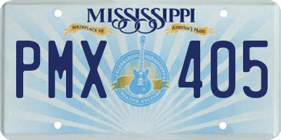 MS license plate PMX405