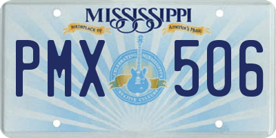 MS license plate PMX506