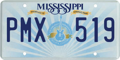 MS license plate PMX519