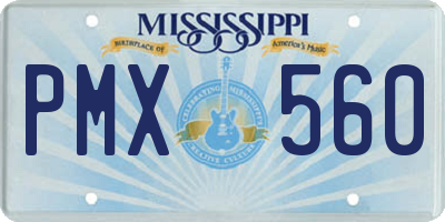 MS license plate PMX560
