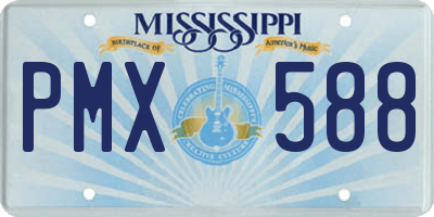 MS license plate PMX588