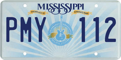 MS license plate PMY112
