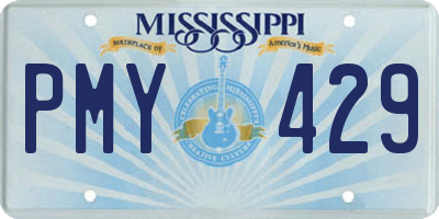 MS license plate PMY429