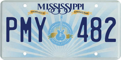 MS license plate PMY482