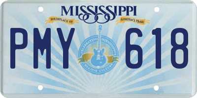 MS license plate PMY618