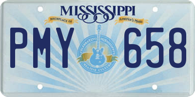 MS license plate PMY658