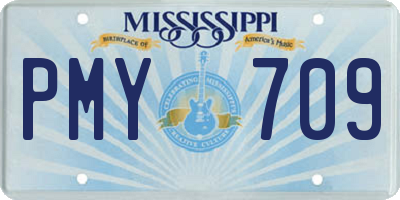 MS license plate PMY709