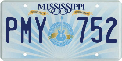 MS license plate PMY752