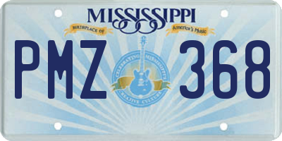 MS license plate PMZ368