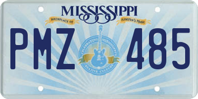 MS license plate PMZ485