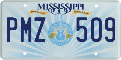 MS license plate PMZ509
