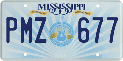 MS license plate PMZ677