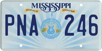 MS license plate PNA246