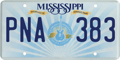 MS license plate PNA383