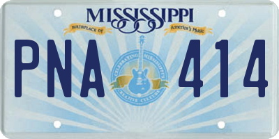 MS license plate PNA414