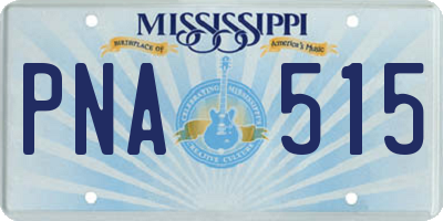 MS license plate PNA515