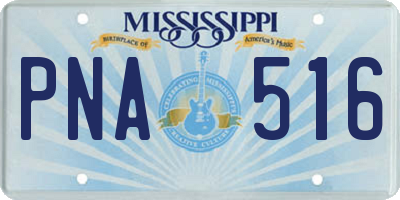 MS license plate PNA516
