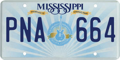 MS license plate PNA664