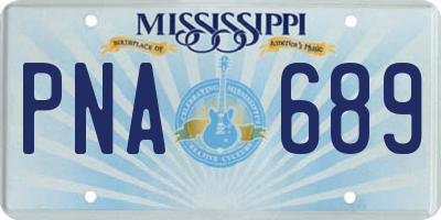 MS license plate PNA689