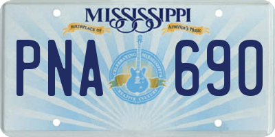 MS license plate PNA690
