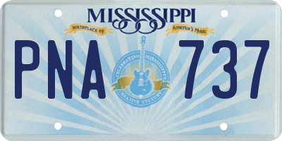 MS license plate PNA737