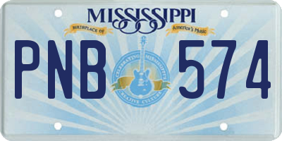 MS license plate PNB574