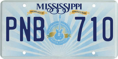 MS license plate PNB710