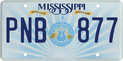 MS license plate PNB877