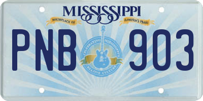 MS license plate PNB903