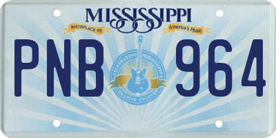 MS license plate PNB964