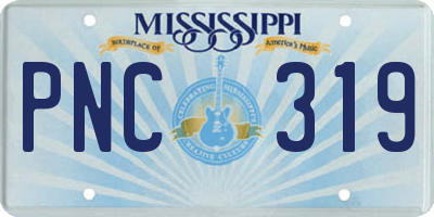 MS license plate PNC319