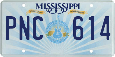 MS license plate PNC614