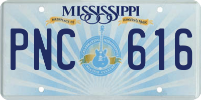 MS license plate PNC616