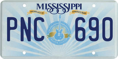 MS license plate PNC690