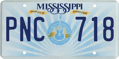 MS license plate PNC718