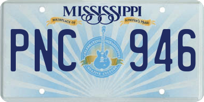 MS license plate PNC946