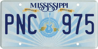 MS license plate PNC975