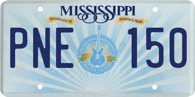MS license plate PNE150