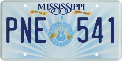 MS license plate PNE541