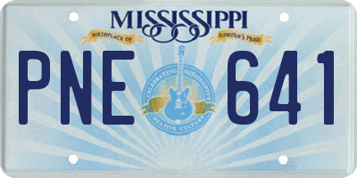 MS license plate PNE641