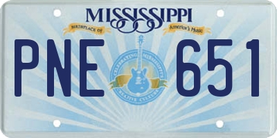 MS license plate PNE651