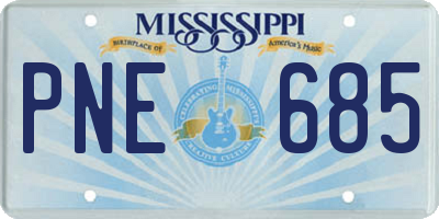 MS license plate PNE685