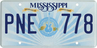 MS license plate PNE778