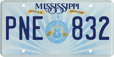 MS license plate PNE832