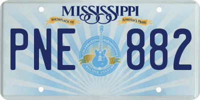 MS license plate PNE882