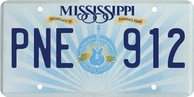 MS license plate PNE912